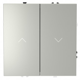 Выключатель встраиваемый VOLTUM S70 для жалюзи 10А, (сталь)