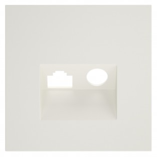 Накладка для розетки TV+RJ45 кат. 6, S70 (хлопок)
