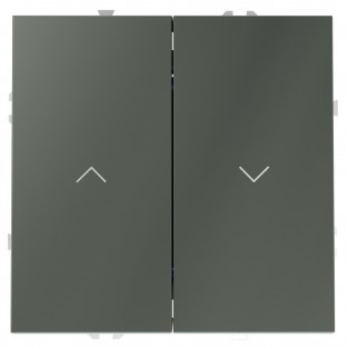 Выключатель встраиваемый VOLTUM S70 для жалюзи 10А, (титан)