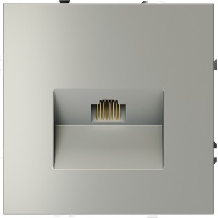 Розетка компьютерная встраиваемая VOLTUM S70 RJ45 кат.6, (сталь)