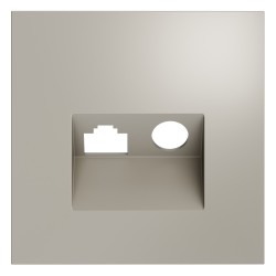 Накладка для розетки TV+RJ45 кат. 6, S70 (кашемир) Voltum Накладка для розетки TV+RJ45 кат. 6, S70 (кашемир) Voltum