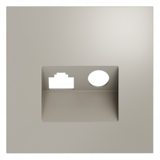 Накладка для розетки TV+RJ45 кат. 6, S70 (кашемир)