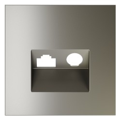 Накладка для розетки TV+RJ45 кат. 6, S70 (шелк) Накладка для розетки TV+RJ45 кат. 6, S70 (шелк)