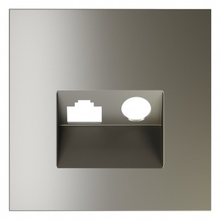 Накладка для розетки TV+RJ45 кат. 6, S70 (шелк)