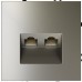 Розетка компьютерная встраиваемая VOLTUM S70 двойная RJ45+RJ45 кат.6, (шелк) Voltum Розетка компьютерная встраиваемая VOLTUM S70 двойная RJ45+RJ45 кат.6, (шелк) Voltum