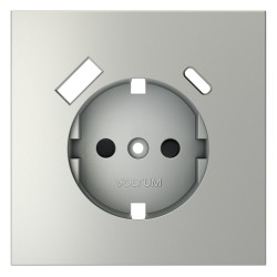 Накладка для розетки с заземлением и защитными шторками, с USB A+C, S70 (сталь) Накладка для розетки с заземлением и защитными шторками, с USB A+C, S70 (сталь)