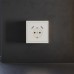 Накладка для розетки с заземлением и защитными шторками, с USB A+A, S70 (хлопок) Voltum