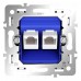 Механизм розетки компьютерной двойной RJ45+RJ45 кат.6, S70 Voltum Механизм розетки компьютерной двойной RJ45+RJ45 кат.6, S70 Voltum