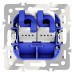 Механизм розетки компьютерной двойной RJ45+RJ45 кат.6, S70 Voltum Механизм розетки компьютерной двойной RJ45+RJ45 кат.6, S70 Voltum