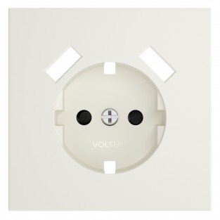 Накладка для розетки с заземлением и защитными шторками, с USB A+A, S70 (хлопок)