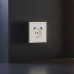Накладка для розетки с заземлением и защитными шторками, с USB A+A, S70 (хлопок) Voltum