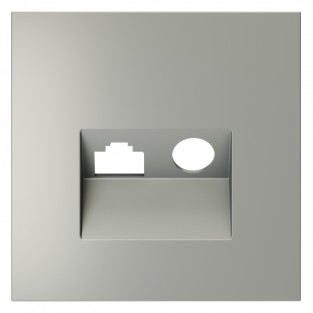 Накладка для розетки TV+RJ45 кат. 6, S70 (сталь)