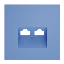 Накладка для розетки компьютерной двойной RJ45+RJ45 кат.6, S70 (деним) Накладка для розетки компьютерной двойной RJ45+RJ45 кат.6, S70 (деним)