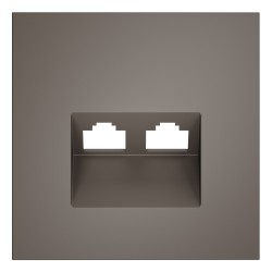 Накладка для розетки компьютерной двойной RJ45+RJ45 кат.6, S70 (капучино) Накладка для розетки компьютерной двойной RJ45+RJ45 кат.6, S70 (капучино)