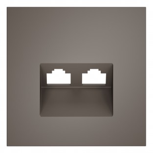 Накладка для розетки компьютерной двойной RJ45+RJ45 кат.6, S70 (капучино)