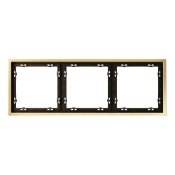 Рамка металлическая на 3 поста, S70 Metal (латунь) Рамка металлическая на 3 поста, S70 Metal (латунь)