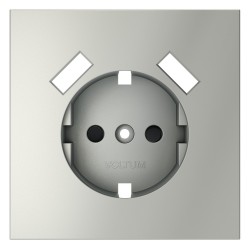 Накладка для розетки с заземлением и защитными шторками, с USB A+A, S70 (сталь) Накладка для розетки с заземлением и защитными шторками, с USB A+A, S70 (сталь)