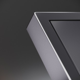 Накладка для розетки с заземлением и защитными шторками, с USB A+C, S70 Metal (антрацит)