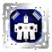 Механизм розетки с заземлением и защитными шторками 16А, с USB A+A, S70 Voltum