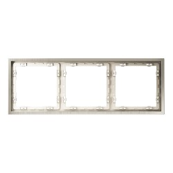 Рамка металлическая на 3 поста, S70 Metal (никель) Рамка металлическая на 3 поста, S70 Metal (никель)