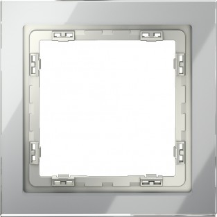 Рамка стеклянная VOLTUM S70 на 1 пост, (сталь, стекло)