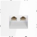 Розетка компьютерная встраиваемая VOLTUM S70 двойная RJ45+RJ45 кат.6, (белый глянцевый) Voltum Розетка компьютерная встраиваемая VOLTUM S70 двойная RJ45+RJ45 кат.6, (белый глянцевый) Voltum