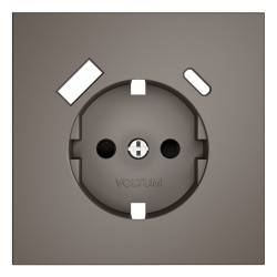 Накладка для розетки с заземлением и защитными шторками, с USB A+C, S70 (капучино) Накладка для розетки с заземлением и защитными шторками, с USB A+C, S70 (капучино)
