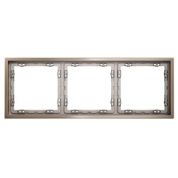 Рамка металлическая на 3 поста, S70 Metal (платина) Рамка металлическая на 3 поста, S70 Metal (платина)