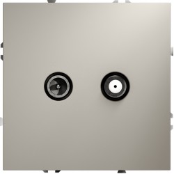 Розетка телевизионная встраиваемая VOLTUM S70 оконечная TV+SAT, (кашемир) Розетка телевизионная встраиваемая VOLTUM S70 оконечная TV+SAT, (кашемир)