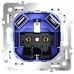 Механизм розетки с заземлением и защитными шторками 16А, с USB A+C, S70 Voltum