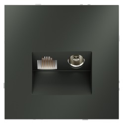 Розетка телевизионная встраиваемая VOLTUM S70 TV+RJ45 кат. 6, (титан) Розетка телевизионная встраиваемая VOLTUM S70 TV+RJ45 кат. 6, (титан)
