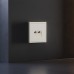 Накладка для розетки компьютерной двойной RJ45+RJ45 кат.6, S70 (хлопок) Voltum