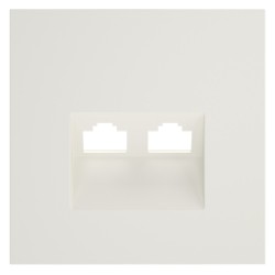 Накладка для розетки компьютерной двойной RJ45+RJ45 кат.6, S70 (хлопок) Накладка для розетки компьютерной двойной RJ45+RJ45 кат.6, S70 (хлопок)