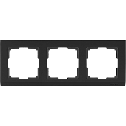 Рамка на 3 поста (черный) WL04-Frame-03-black