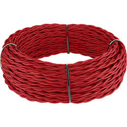 Ретро кабель витой 2х2,5 (красный) Ретро кабель витой 2х2,5 (красный)