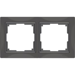 Рамка на 2 поста (серо-коричневый, basic) WL03-Frame-02