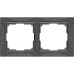 Рамка на 2 поста (серо-коричневый, basic) WL03-Frame-02