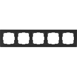 Рамка на 5 постов (черный) WL04-Frame-05-black