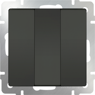 Выключатель трехклавишный (серо-коричневый) WL07-SW-3G