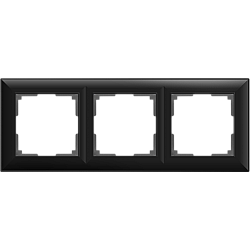 Рамка на 3 поста (черный матовый) WL14-Frame-03