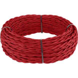 Ретро кабель витой 3х2,5 (красный) Ретро кабель витой 3х2,5 (красный)