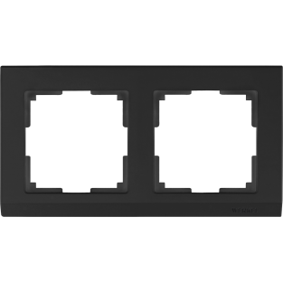 Рамка на 2 поста (черный) WL04-Frame-02-black