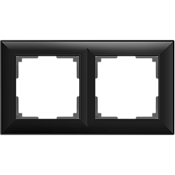 Рамка на 2 поста (черный матовый) WL14-Frame-02