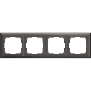 Рамка на 4 поста (серо-коричневый) WL14-Frame-04