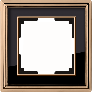 Рамка на 1 пост (золото/черный) WL17-Frame-01