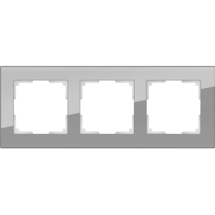 Рамка на 3 поста (серый,стекло) WL01-Frame-03