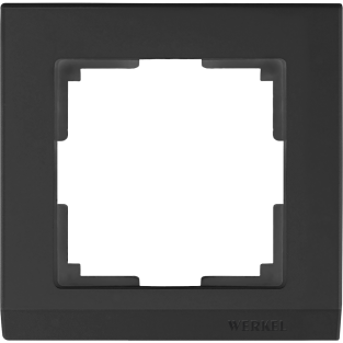 Рамка на 1 пост (черный) WL04-Frame-01-black