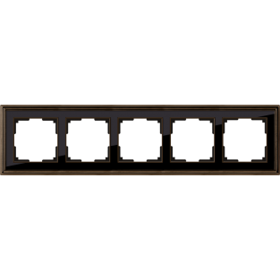 Рамка на 5 постов (бронза/черный) WL17-Frame-05