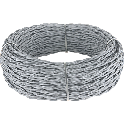 Ретро кабель витой 3х1,5 (серый) Ретро кабель витой 3х1,5 (серый)