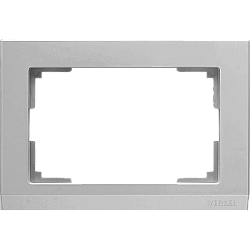 Рамка для двойной розетки (серебряный) WL04-Frame-01-DBL